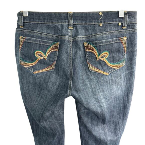 Vtg Rocawear Jeans Junior Sz 13 Y2K Embroidered Grunge Preppy Prep Streetwear - Picture 6 of 12